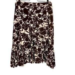 Studio M ABY Midi Skirt Women M Floral Whimsical Asymmetrical Fairygoth Flowy